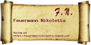Feuermann Nikoletta névjegykártya